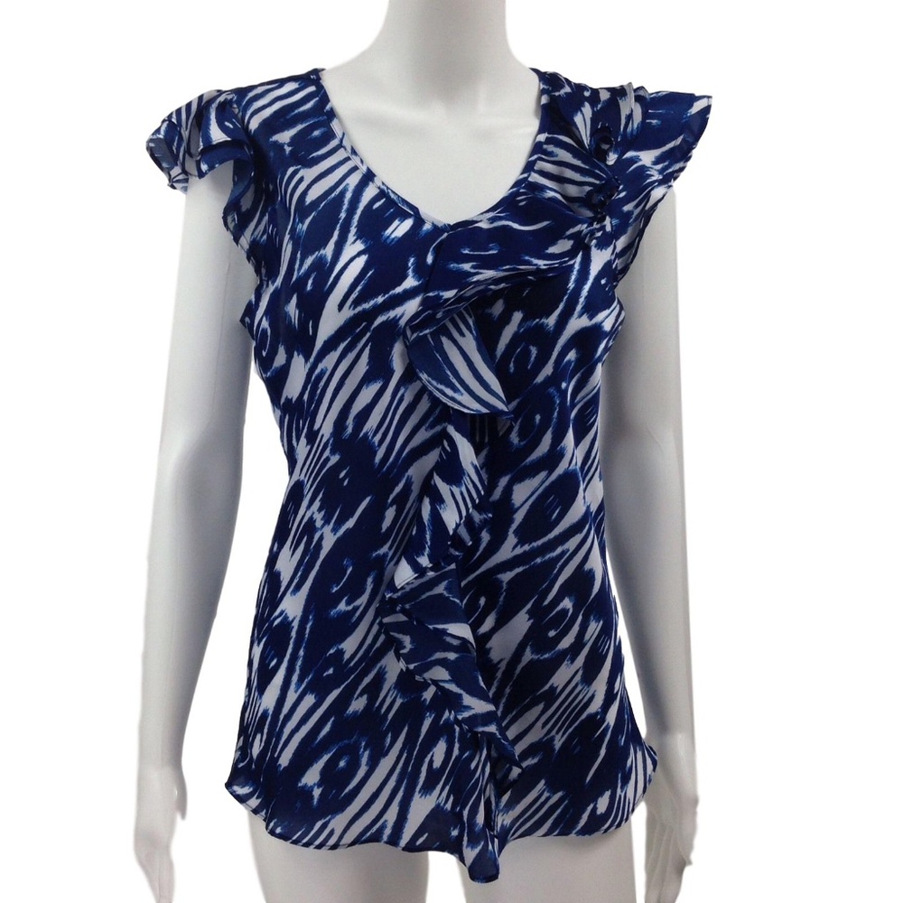 Signature by Larry Levine Cascading Ruffle Blouse